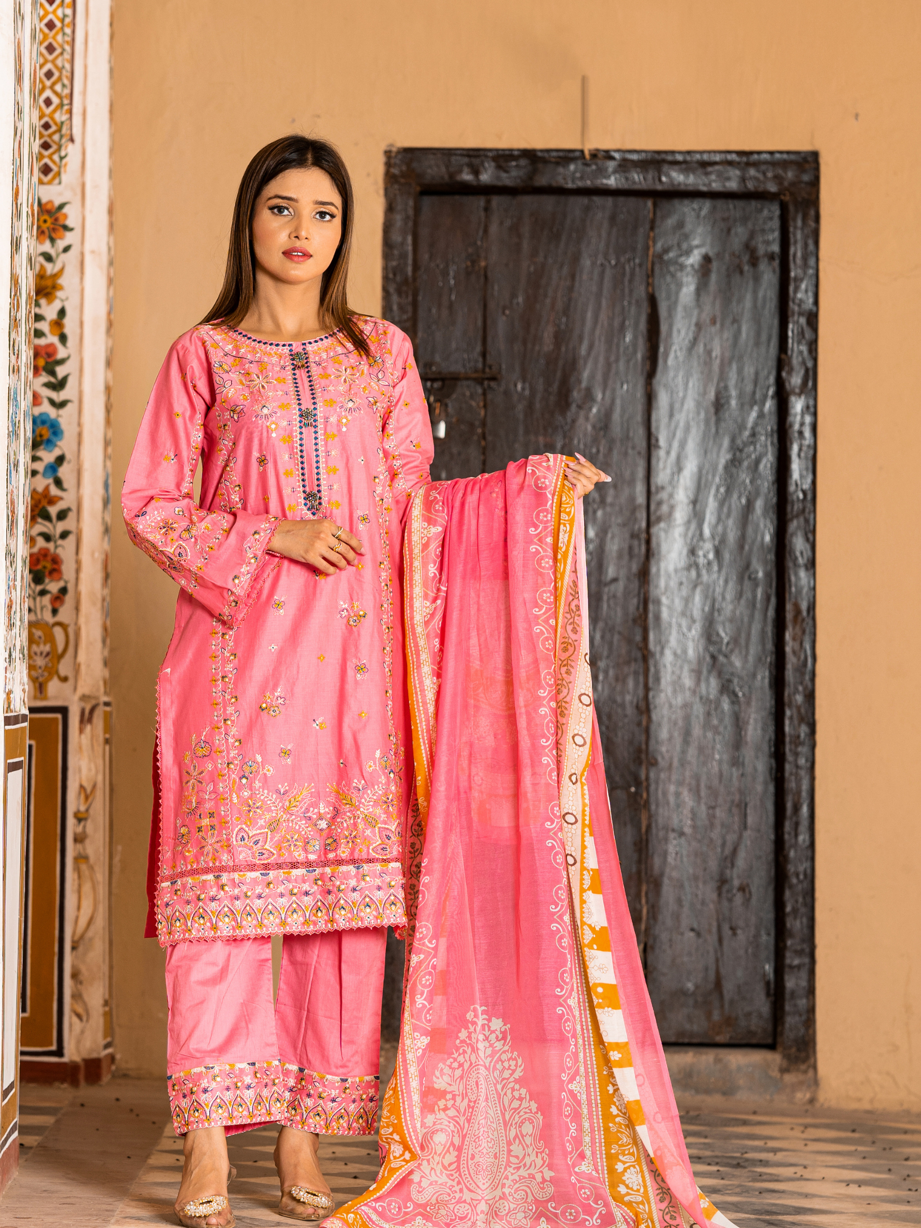 Lawn Embroidered 3pc Stitched Suit